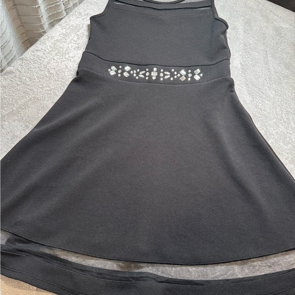 Place Black Formal Kids Dress with Silver Accents - Picture 2 of 9